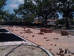 Placement of the pavers